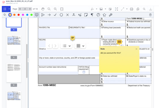 TaxDome ti offre l'editor PDF nativo per il flusso di lavoro della gestione dei documenti
